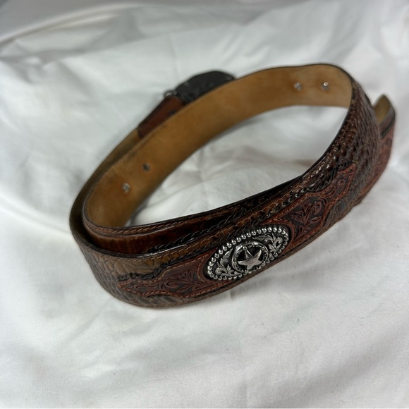 Buckles of America Mexico USA flag buckle with croc pattern leather belt 38 - Picture 11 of 12